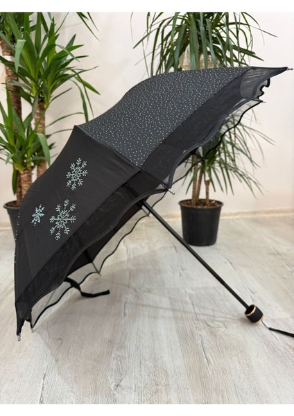 Renkli ve Şık Katlanabilir Yarasa Şemsiye, Rüzgâr ve Yağmura Dayanıklı Tasarım