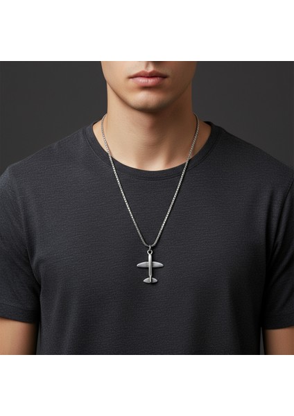 Minimal Uçak Gümüş Kaplama Örme Zincir Kolye fiyatları