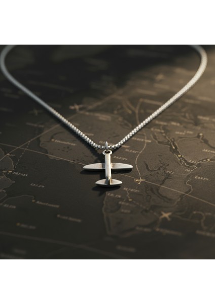 Minimal Uçak Gümüş Kaplama Örme Zincir Kolye modelleri