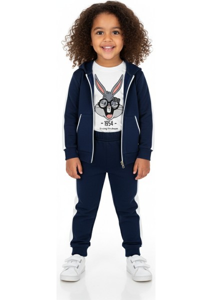 Çocuk Tavşan Kulaklı Kapüşonlu Sweatshirt ve Eşofman Altı Takım Pamuklu modelleri