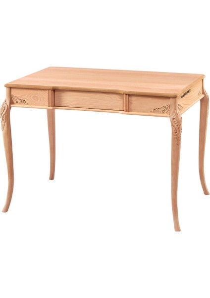 Christi Ipek Oymalı 110 cm Çalışma Masası Cilasız Ham