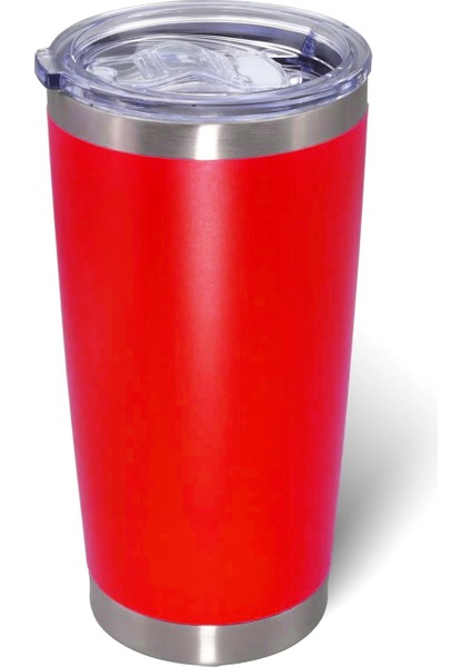 Çift Katmanlı Paslanmaz Çelik Pipet Girişli 600ML Sıcak Soğuk Tutan Bardak Termos Mug - FC1142