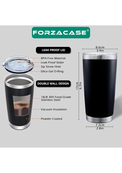 Çift Katmanlı Paslanmaz Çelik Pipet Girişli 600ML Sıcak Soğuk Tutan Bardak Termos Mug - FC1142 indirimleri