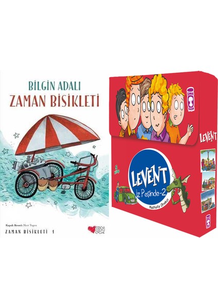 Zaman Bisikleti 1 (Bilgin Adalı) ve Levent Iz Peşinde 2 Set - (5 Kitap)