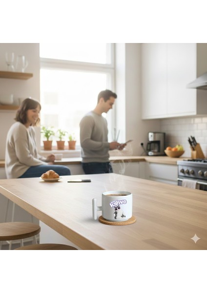 Önce Kahve -Kedi Baskılı Porselen Kupa-T Kulplu Kupa-Motto-Hediye fiyatları