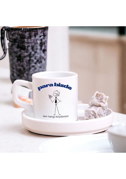 Para Bizde Tasarımlı Eğlenceli Türk Kahve Fincanı – Hediyelik Tekli Fincan