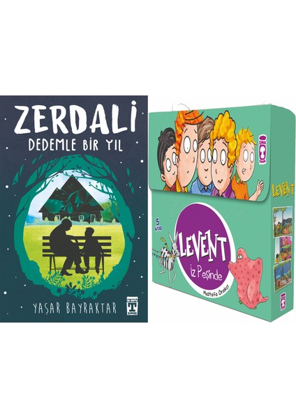 Zerdali Dedemle Bir Yıl (Yaşar Bayraktar) ve Levent Iz Peşinde 1 Set - (5 Kitap)