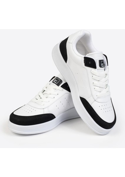 1011 Beyaz Siyah Cilt Kaymaz Taban Günlük Spor Ayakkabı modelleri