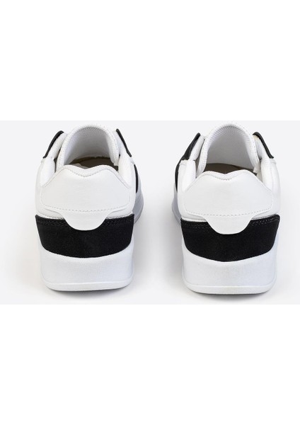 1011 Beyaz Siyah Cilt Kaymaz Taban Günlük Spor Ayakkabı indirimleri