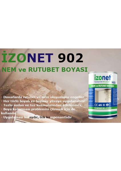 Izonet 902 Nem ve Rutubet Boyası 1 kg fiyatları