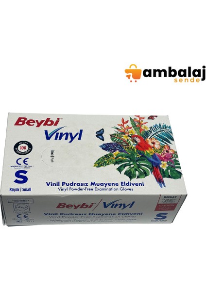 Vinyl Pudrasız Muayene Eldiven S Beden