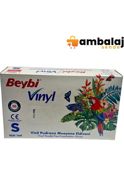 Vinyl Pudrasız Muayene Eldiven S Beden fiyatları
