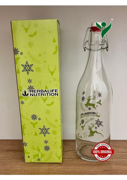 Logolu Yılbaşı Özel Tasarım Hava Geçirmez Kapaklı Su Şişesi - 1 Lt fiyatları