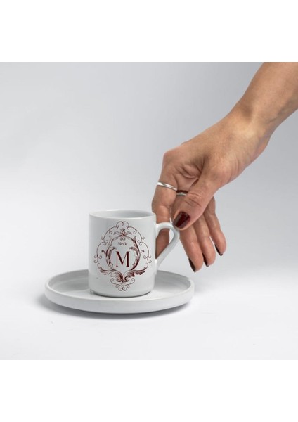 Kişiye Özel Harfli & Isimli 2’li Türk Kahvesi Fincan Takımı – Vintage Çerçeve fiyatları