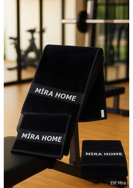 3 Lü Spor Fitness Havlusu 30X100 %100 Pamuklu