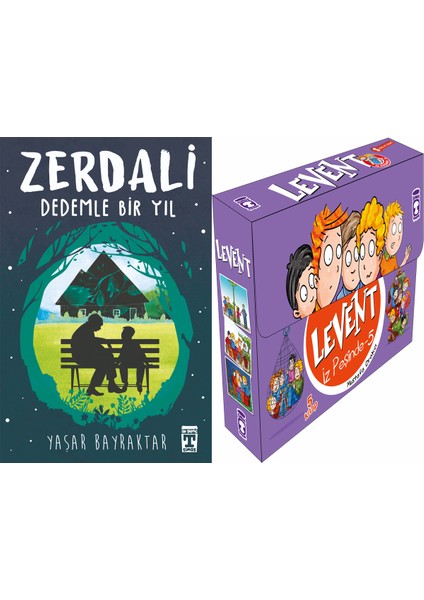Zerdali Dedemle Bir Yıl (Yaşar Bayraktar) ve Levent Iz Peşinde 5 Set - (5 Kitap)
