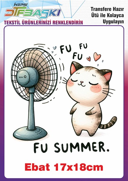 Kedi Ütü ile Yapışan Tekstil Baskısı