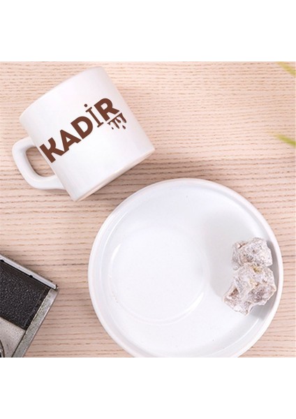 Kişiye Özel Isimli Çikolata Damla Tasarımlı Türk Kahvesi Fincanı modelleri