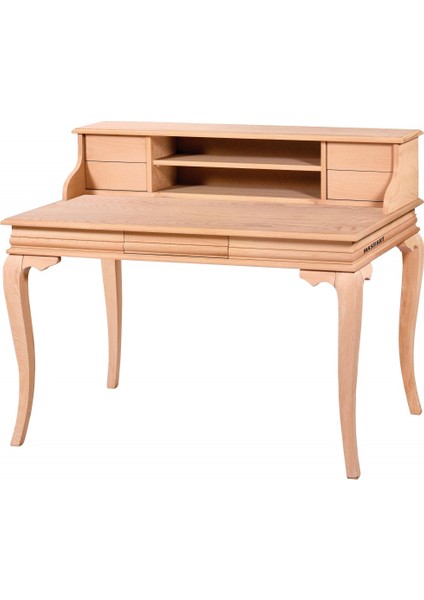 Jocasta 125 Lik Raflı Rustik Çalışma Masası Cilasız Ham