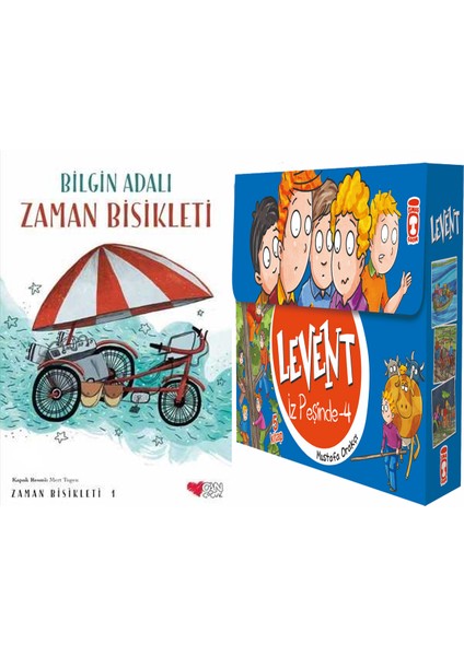 Zaman Bisikleti 1 (Bilgin Adalı) ve Levent Iz Peşinde 4 Set - (5 Kitap)