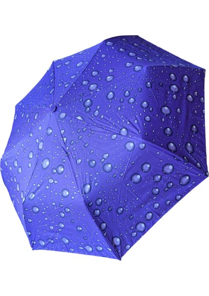 8 Telli Yarı Otomatik Yetişkin Şemsiye, Çanta Boy, Mor Renkli