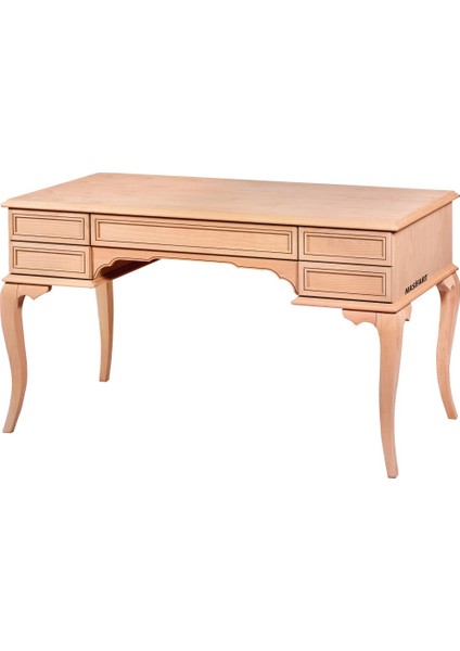 Ernalis 140 Lık Çizgili Çalışma Masası Cilasız Ham