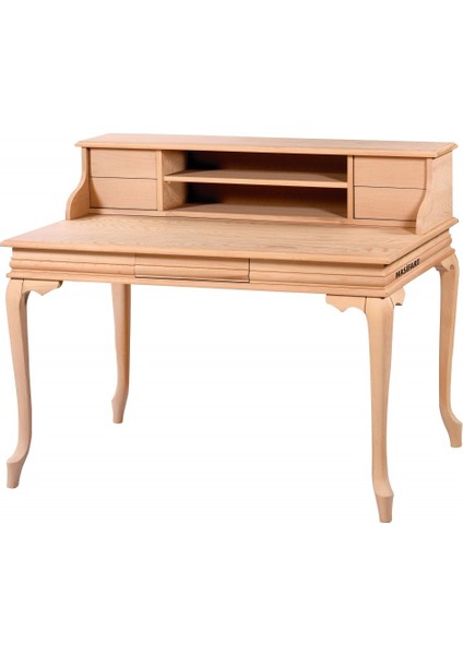 Hilary 110 Luk Raflı Lükens Çalışma Masası Cilasız Ham