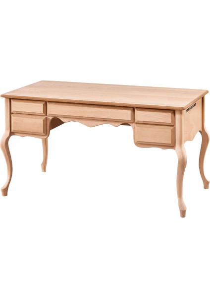 Gabin 5 Çekmeceli 140 cm Lükens Çalışma Masası Cilasız