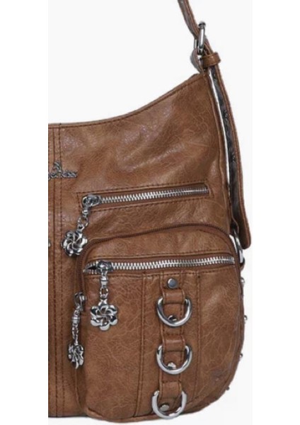 25YG582 Kadın Çok Gözlü Yumuşak Deri Çanta fiyatları