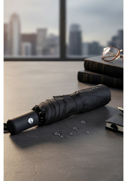 Siyah Renk Otomatik Fiber Tel Rüzgar Dayanıklı Sağlam Şemsiye fiyatları