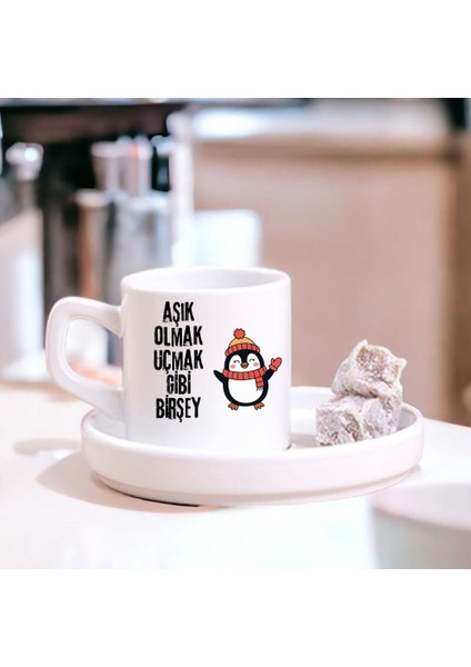 Aşık Olmak Uçmak Gibi Bir Şey Tasarımlı Türk Kahve Fincanı – Hediyelik Tekli Fincan fiyatları