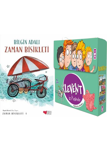 Zaman Bisikleti 1 (Bilgin Adalı) ve Levent Iz Peşinde 1 Set - (5 Kitap)