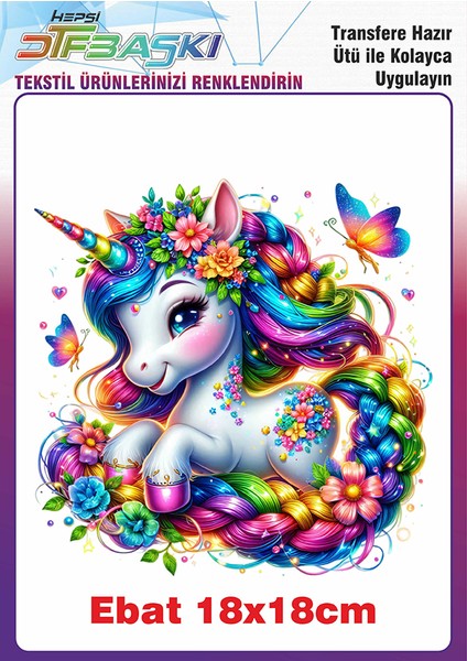 Unicorn Ütü ile Yapışan Tekstil Baskısı