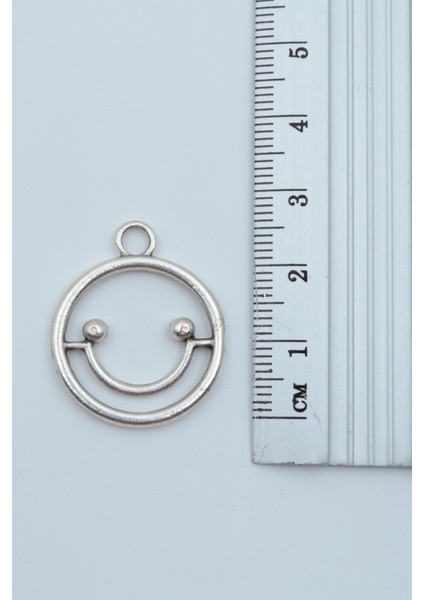 Minimal Gülen Yüz- Smile Gümüş Kaplama Deri İp Kolye modelleri