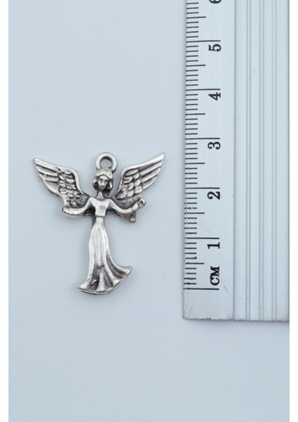 Minimal Kanatlı Melek Gümüş Kaplama Deri İp Kolye modelleri