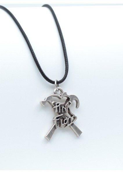 Pink Floyd Gümüş Kaplama Deri Ip Kolye
