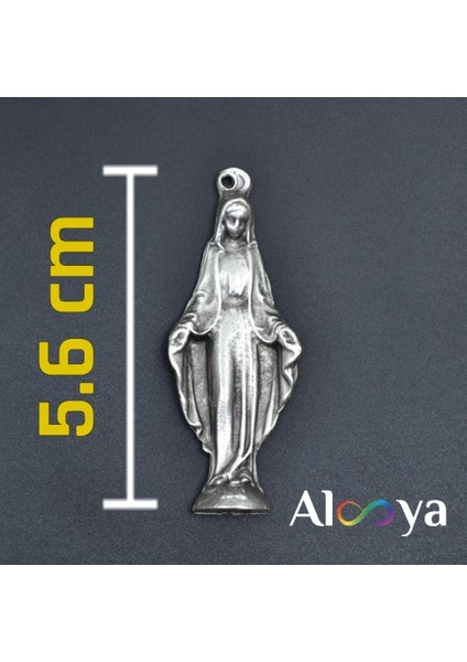 Meryem Ana Gümüş Kaplama Deri İp Kolye indirimleri