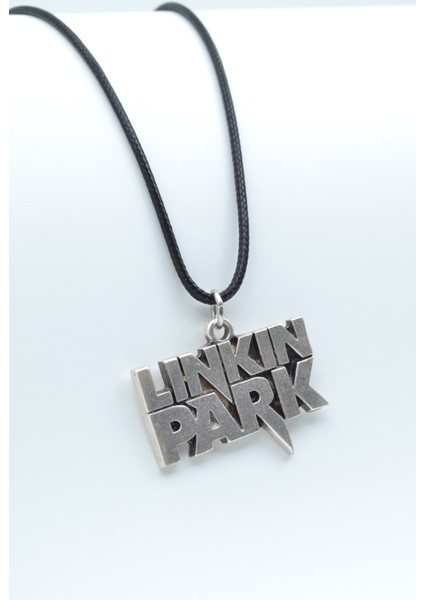 Linkin Park Gümüş Kaplama Deri Ip Kolye