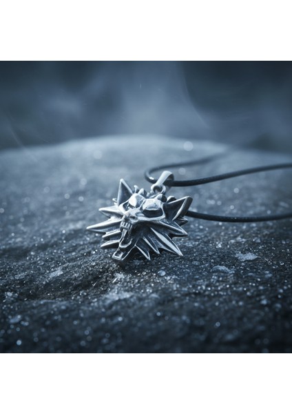 Asi Witcher 3 Gümüş Kaplama Deri İp Kolye indirimleri