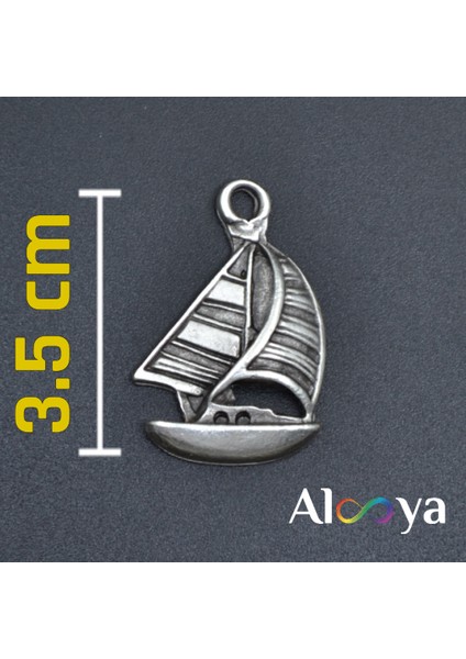 Minimal Yelkenli Gümüş Kaplama Deri İp Kolye indirimleri