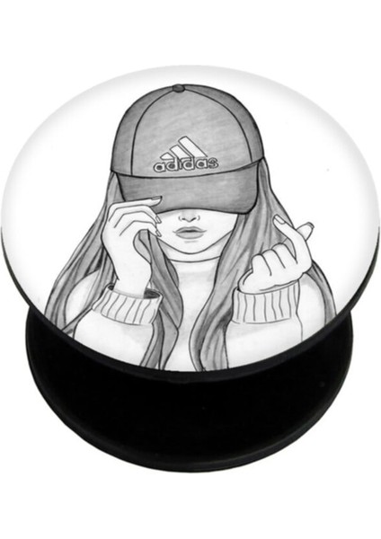 Popsocket Dijital Baskılı Telefon Tutacağı Telefon Parmak Tutucu Popsoket PS1746