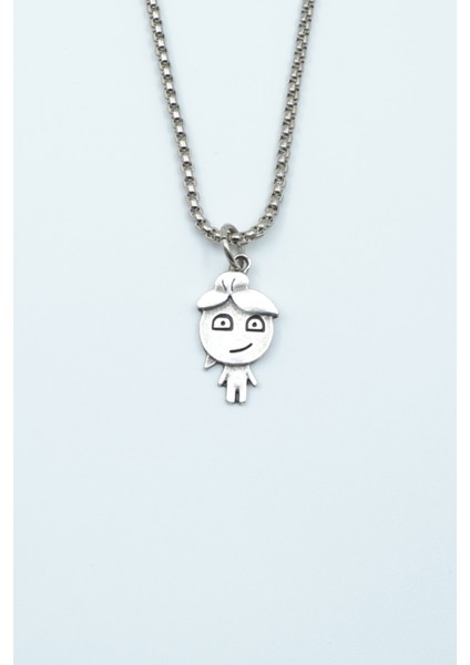 Minimal Su Gümüş Kaplama Örme Zincir Kolye