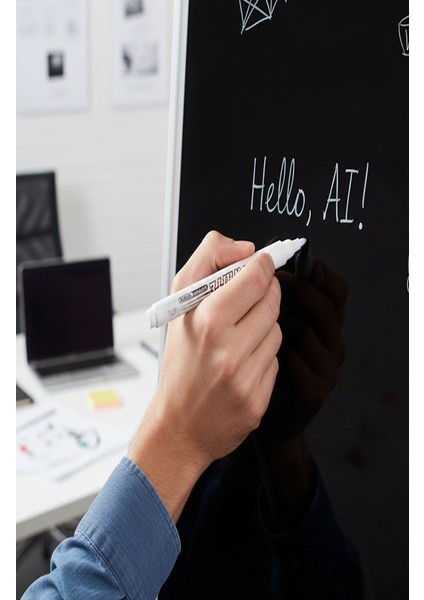 Keçeli Beyaz Kalem 1 Adet Kalıcı Marker Kalem Yağ Bazlı Cam Metal Seramik Ahşap Lastik Plastik Taş Yüzey modelleri