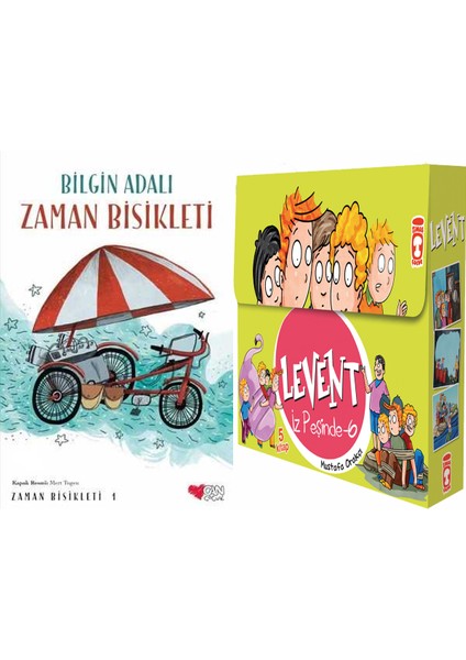 Zaman Bisikleti 1 (Bilgin Adalı) ve Levent Iz Peşinde 6 Set - (5 Kitap)