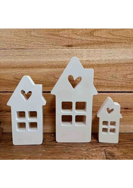 Kalp Evler 3 Lü Dekoratif Ev Aksesuari, Dekoratif Hediyelik Yeni Yil Hediyesi,yeni Ev Hediyesi Noel Hediyesi, Doğum Gunu Hediyesi fırsatları