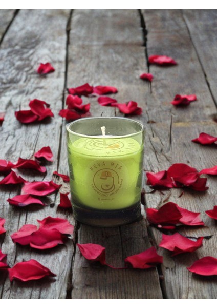 Saydam Cam Bardakta Hoş Kokulu Büyük Boy % 100 Doğal Soya Mum Temiz Yanışlı Modern Dekoratif Tasarım | Ev & Ofis Dekorasyonu, Medıtasyon-Yoga Alanları ve Özel Günler Için Zarif Hediyelik Seçeneği