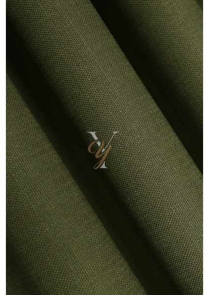 Keten Fon Perde V-4025 Çam Yeşili modelleri