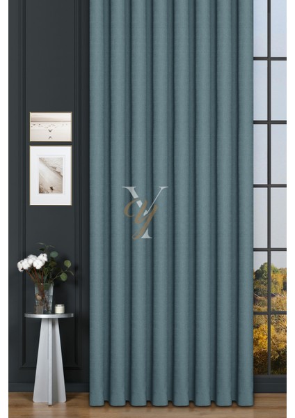 Keten Fon Perde V-4031 Buz Mavisi fiyatları