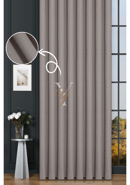 Keten Fon Perde V-4026 Sis