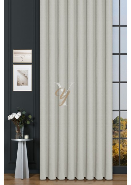 Keten Fon Perde V-4001 Ekru fiyatları